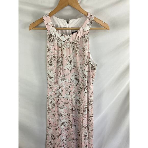 Tommy Hilfiger Floral Print Sleeveless High Neck Knee Length Dress Size 10 - Picture 3 of 6